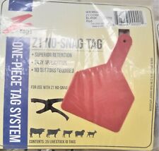 Z Tags Cow Ear Tags Blank Red 25 Count
