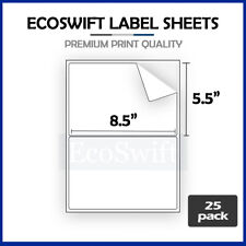 50 8.5 X 5.5 Xl Ecoswift Shipping Half-sheet Self-adhesive Ebay Paypal Labels