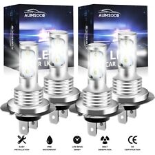 H7 Led Headlights Bulbs 10000k High Low Beams Kit Combo Super White Bright 4pcs