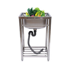 One Compartment Commercial Sink Stainless Steel For Garage Restaurant Kitchen