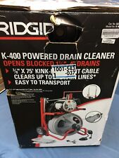 Ridgid K-400 Drain Cleaning Drum Machine Snake Auger 75 Ft