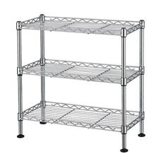 3-tier Wire Shelving Rack Shelf Adjustable Commercial Garage Kitchen Storage