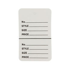 Large Unstrung White Perforated Coupon Price Tags - Case Of 1000