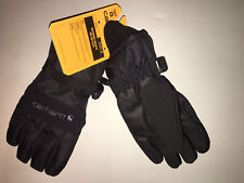 Carhartt Mens Waterproof Insulated Knit Cuff Gloves Size M Black New