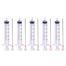 510x 10ml Plastic Syringe Extra Long Blunt Needle For Cartridge Ink Refill
