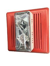 Est Edwards 757-7a-cs Fire Alarm System Chime Strobe Wall Red Adjustable