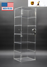 Countertop Acrylic Case Display Showcase Box With Key Lock W4 Removable Shelves