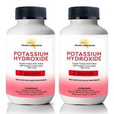 4 Lb Potassium Hydroxide Fine Flakes 90 Pure - Food Grade Koh Potash