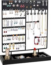 Earrings Necklace Jewelry Stand Holder Rack Organizer Metal Display Shelf