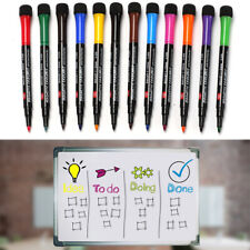 12 Colors Magnetic Dry Erase Markers Pen Whiteboard Fine Tip For Fridge Boards