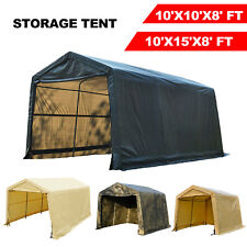10x10x810x15x8 Heavy Duty Storage Shed Carport Shelter Garage Steel Frame