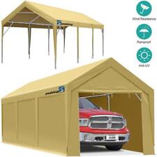 Peaktop Outdoor 10x20 Carport Canopy Shed Storage Steel Frame Car Shelter Tent