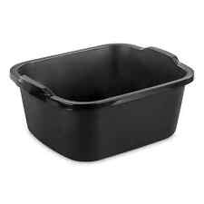 Dishpan Basin Dish Plastic Wash Food Kitchen Storage Box 18 Qt Black Tub Laundry