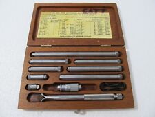 Vintage Lufkin 680b Inside Micrometer Set With Case 1-12 To 12