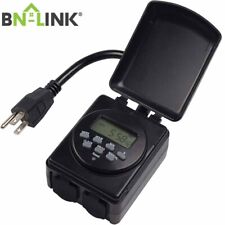 Bn-link 7 Day Outdoor Heavy Duty Digital Programmable Timer Dual Outlet 1875w