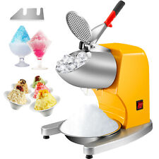 Vevor 210lb Ice Crusher 300w Ice Shaver Electric Snow Cone Machine Yellow Wbowl