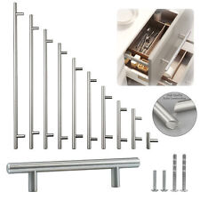 Solid Stainless Steel Brushed Nickel T Bar Kitchen Cabinet Handles Pulls 2-24