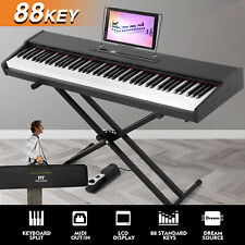 88key Full Size Semi-weighted Digital Piano Electronic Keyboard Standpedalblack