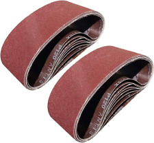 15 Pcs 4 X 24 Inch Sanding Belts 60 Grit Aluminum Oxide Sanding Belt Premium