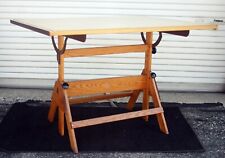 1970s Anco-bilt Drafting Table Cast Iron 48 X 38 Super Clean Complete Ex