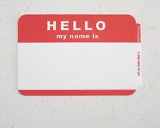 50 Red Hello My Name Is Name Tags Labels Badges Stickers Peel Stick Adhesive