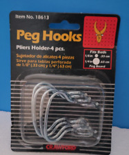 Crawford Peg Hooks 18613  Pliers Holder  1 New Package 4 Pieces