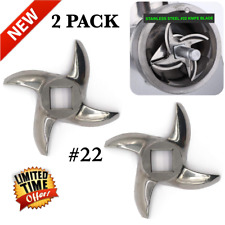 2 Pack 22 Meat Grinder Blade Stainless Steel Knife Cutter Replacement For Grind