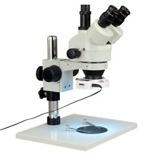 7-45x Zoom Trinocular Stereo Microscope54 Led Ring Lightlarge Base Table Stand