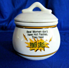 Vintage Porcelain Sugar Honey Jelly Pot Wlid Power Surges Hot Flashes