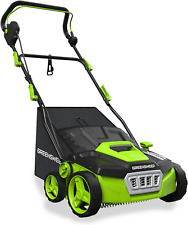 Greensweep Artificial Grass Sweeper Rake Vacuum 45l Collection Bag 5 Adjustable