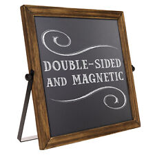 Rustic Chalkboard Sign Wooden Frame With Adjustable Stand Reversible 11x11