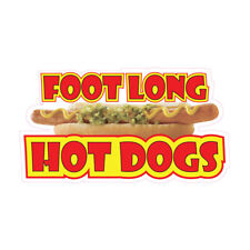 Food Truck Decals Foot Long Hot Dog Restaurant Food Concession Sign Red