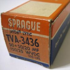 Sprague Tva-3436 50 50 20 Mf 150 25 25 Wvdc Electrolytic Capacitor - New