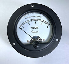 Simpson Ac 0-5 Volts Analog Panel Meter Made In Usa For Parts Repair
