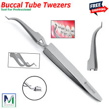 Dental Buccal Tube Tweezers Slim Orthodontic Bracket Holding Placing Ce
