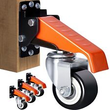 4 Pack Workbench Casters Kit 660lbs Capacity Extra Heavy Duty Retractable Wheels