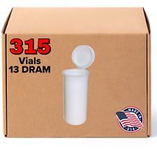 315 White Vials - 13 Dram Pop Top Bottle - Smell Proof Containers