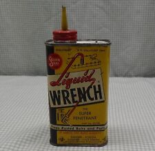 Vintage Liquid Wrench Oil Tin Can Handy Oiler 8 Oz Oil Can Mechanic Part L1-08