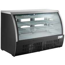 64 Black Curved Glass Refrigerated Deli Case