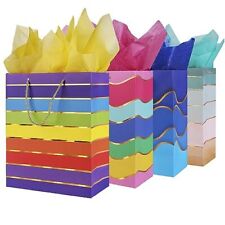 12.6 Paper Gift Bags With Tissue Paper Extra Large Gift Bags With Handles Bi...