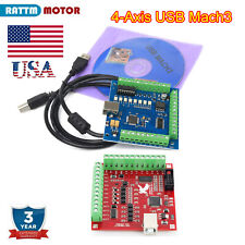 Usa 4 Axis Usb Mach3 Motion Controller Card Cnc Router Machine Breakout Board