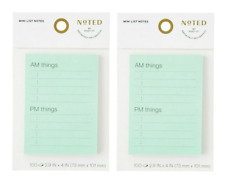 Noted By Post It Ampm Notes Mint Green Lined 2.9 In. X 4 In. 100 Shts 2pk