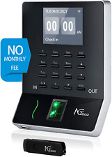 Used Ngteco Employees Punch Wifi Biometric Fingerprint Time Clock