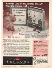 1961 Sencore Model Tr-110 Transimaster Transistor Tester Voltmeter Vintage Ad