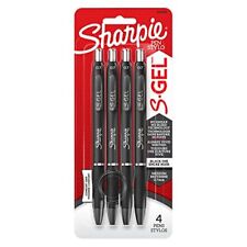 Sharpie S-gel Gel Pens Medium Point 0.7mm Black Ink Gel Pen 4 Count