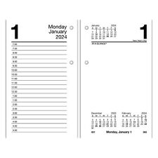 2024 At-a-glance 6 X 3.5 Daily Desk Calendar Refill Whiteblack E717t-50-24