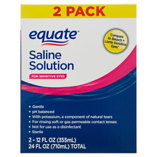 2 Pack Equate Saline Solution For Sensitive Eyes 12 Fl Oz 2 Pack