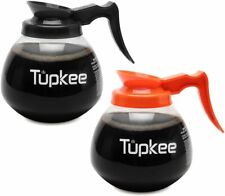 Coffee Pot Decanter Carafe Commercial - 2 Pack -12 Cup - 1 Black 1 Orange
