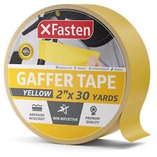 Xfasten Yellow Gaffers Tape 2 Inch X 30 Yards Cable Management Gaffer Tape ...