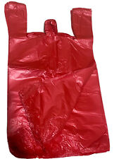 Bags 16 Large 21 X 6.5 X 11.5 Red T-shirt Plastic Grocery Shopping Bags